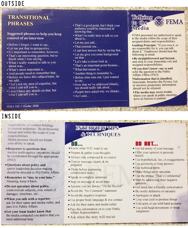 FEMA media card