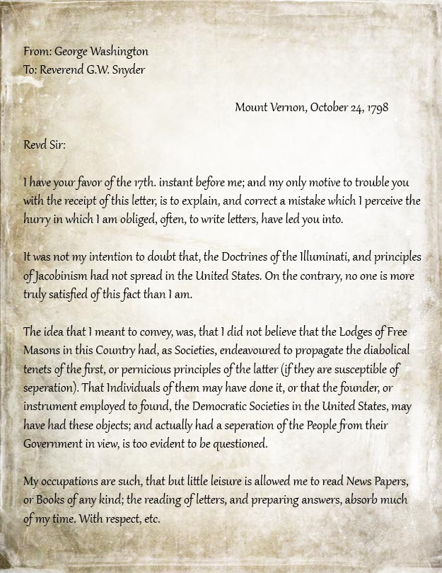 George Washington letter